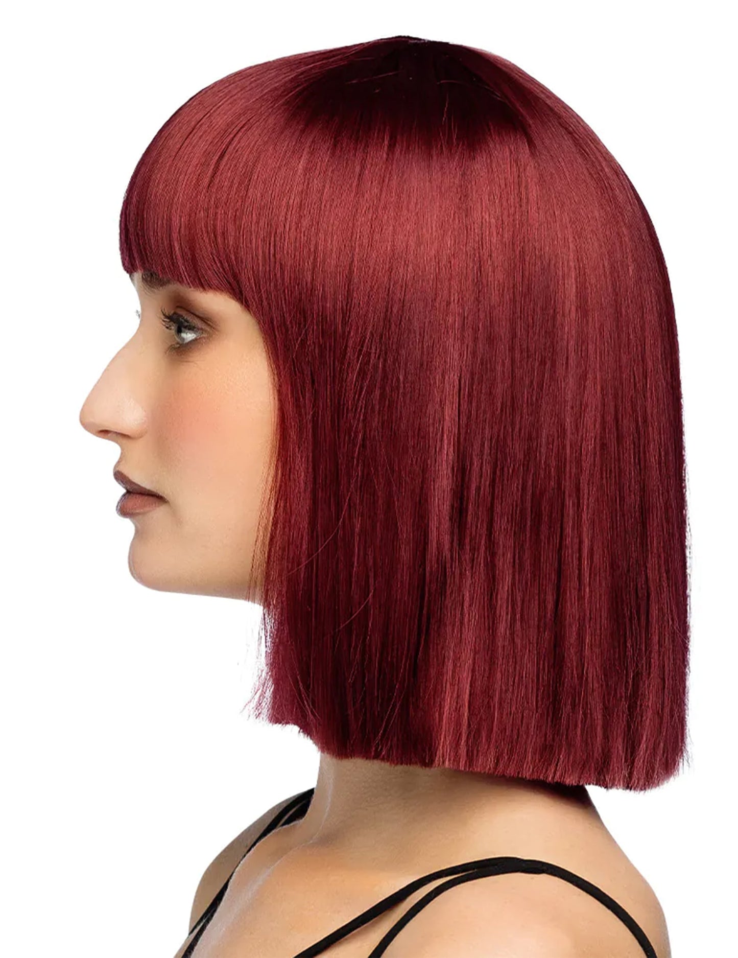 Perruque coiffable carrée auburn luxe femme