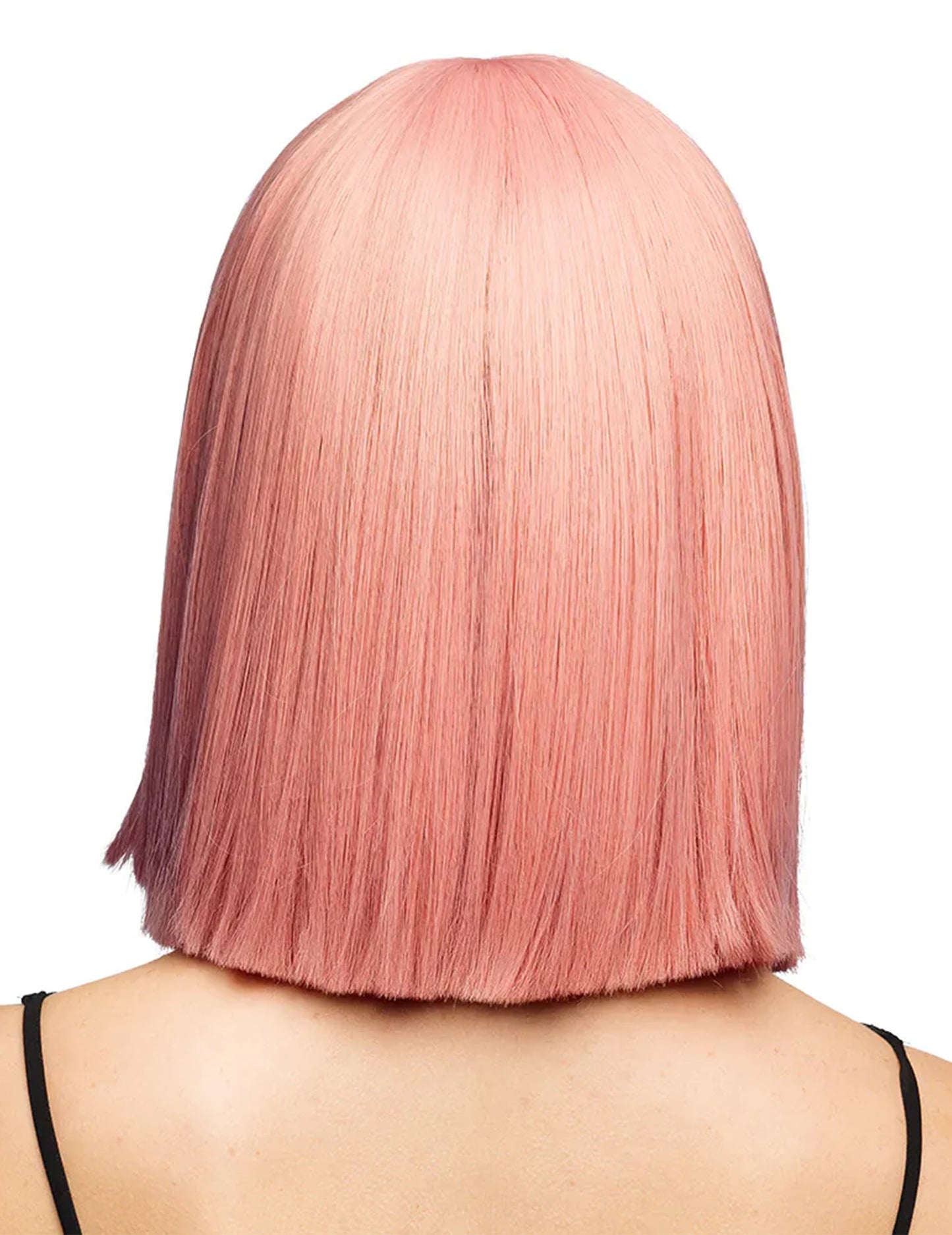 Perruque coiffable carrée rose pastel luxe femme