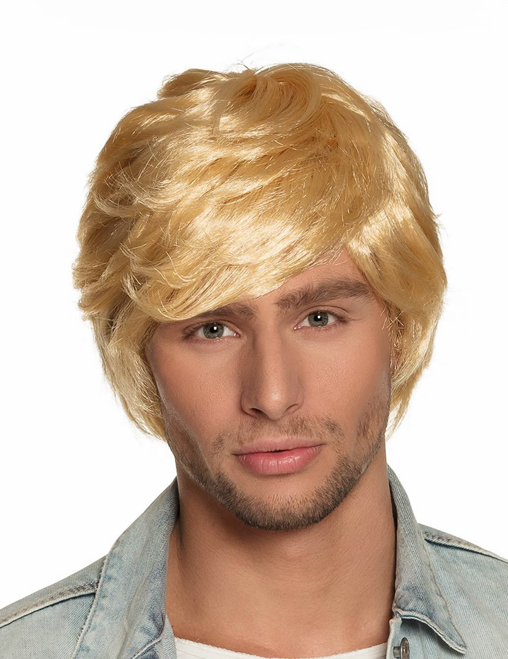 Kurze Retro-Perücke für Herren, blond