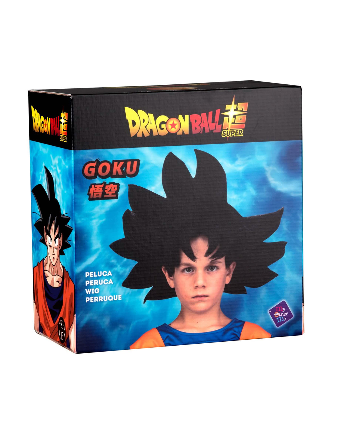 Vue de la boîte d'emballage de la perruque Goku Dragon Ball™