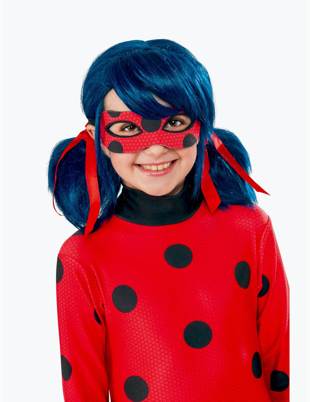 Vorderansicht der Ladybug-Perücke für Mädchen