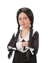Perruque avec tresses écolière pour fille noire avec nœuds blancs