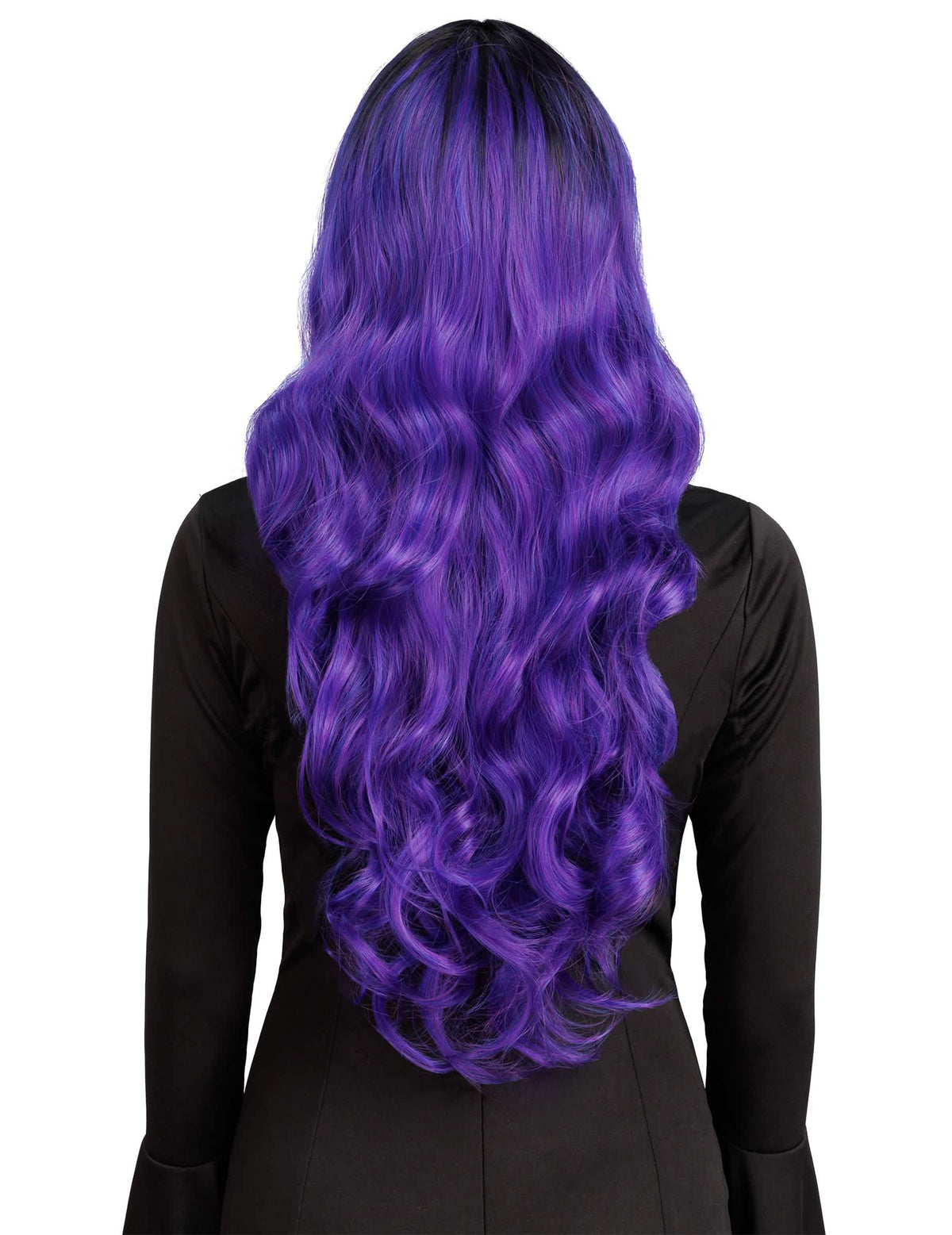 Lila-schwarze Luxus-Ombré-Perücke für Damen