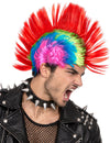 Perruque punk multicolore homme