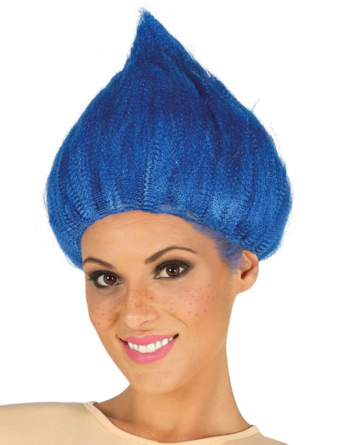 Spitze blaue Troll-Perücke für Erwachsene