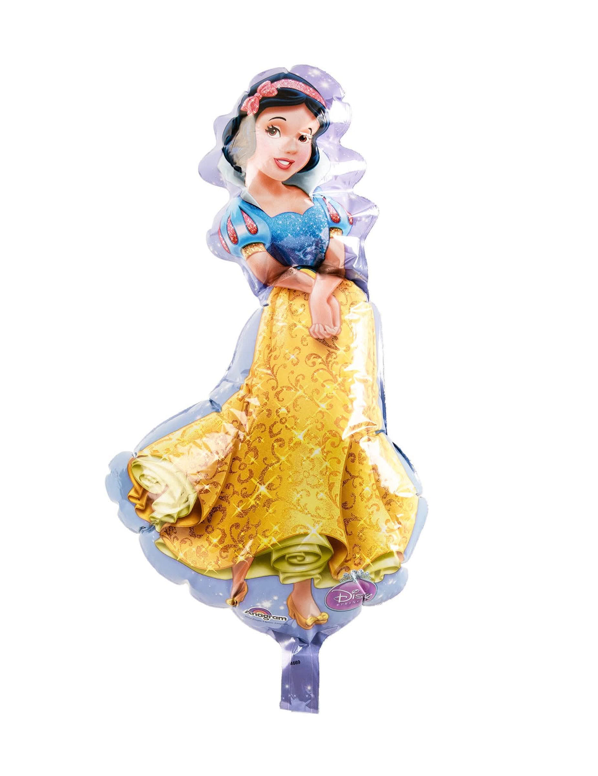 Aluminiumballon Schneewittchen Kinder Gelb und Blau