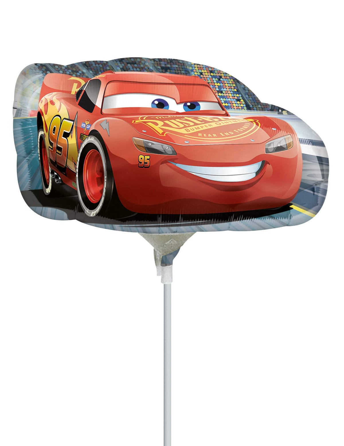 Aluminiumballon Cars 3 Auto für Kinder Rot auf Stiel