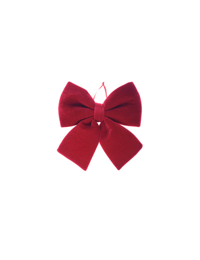Deko-Schleife aus bordeauxrotem Samt 15 x 18 cm