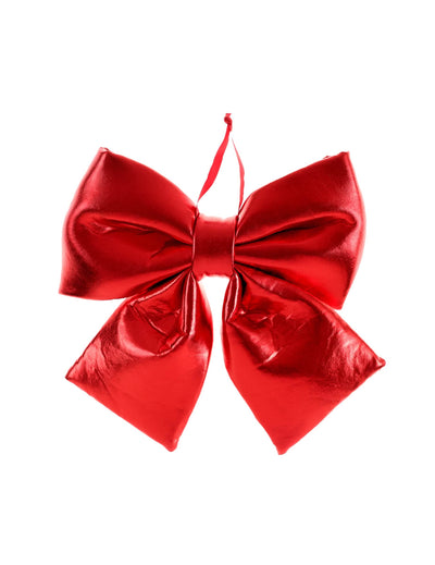 Kleine Schleife in Metallic-Rot 15 x 18 cm
