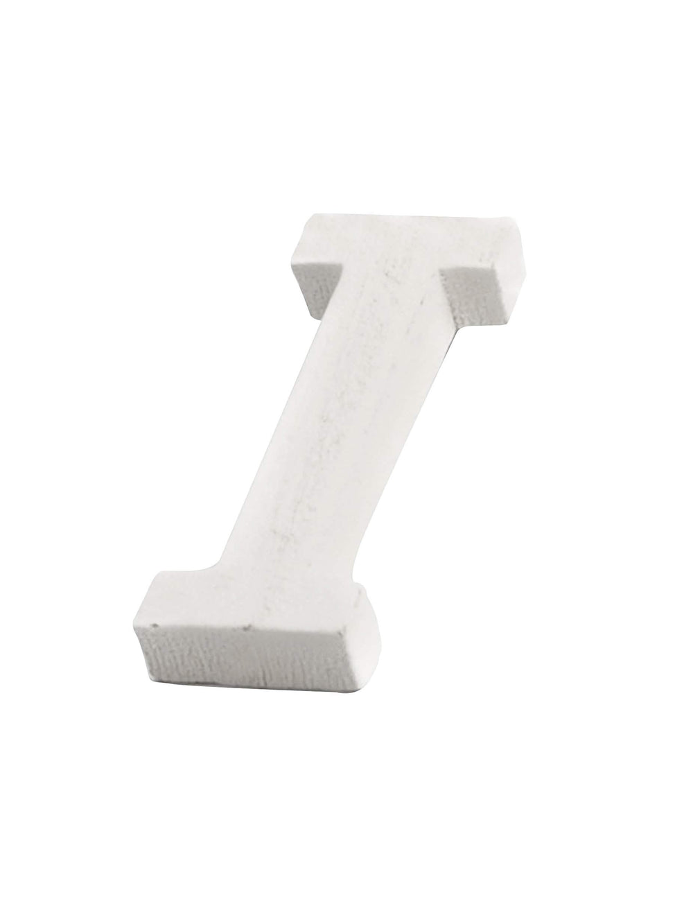 Lettre i en bois pour décoration personnalisée blanc