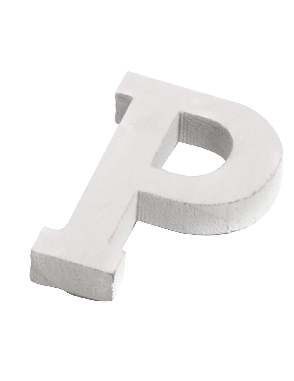 Petite lettre P en bois pour mariage blanc