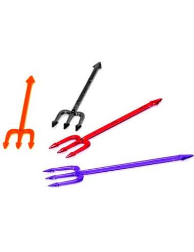 Picks für Häppchen-Trident orange Schwarz Rot und Violett