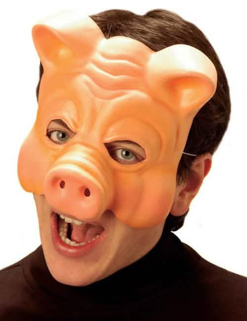 Halbe Schweinemaske für Erwachsene Rosa, Pink
