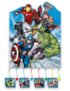 Piñata Avengers Mighty pour enfant bleue à fils avec Captain America et Hulk