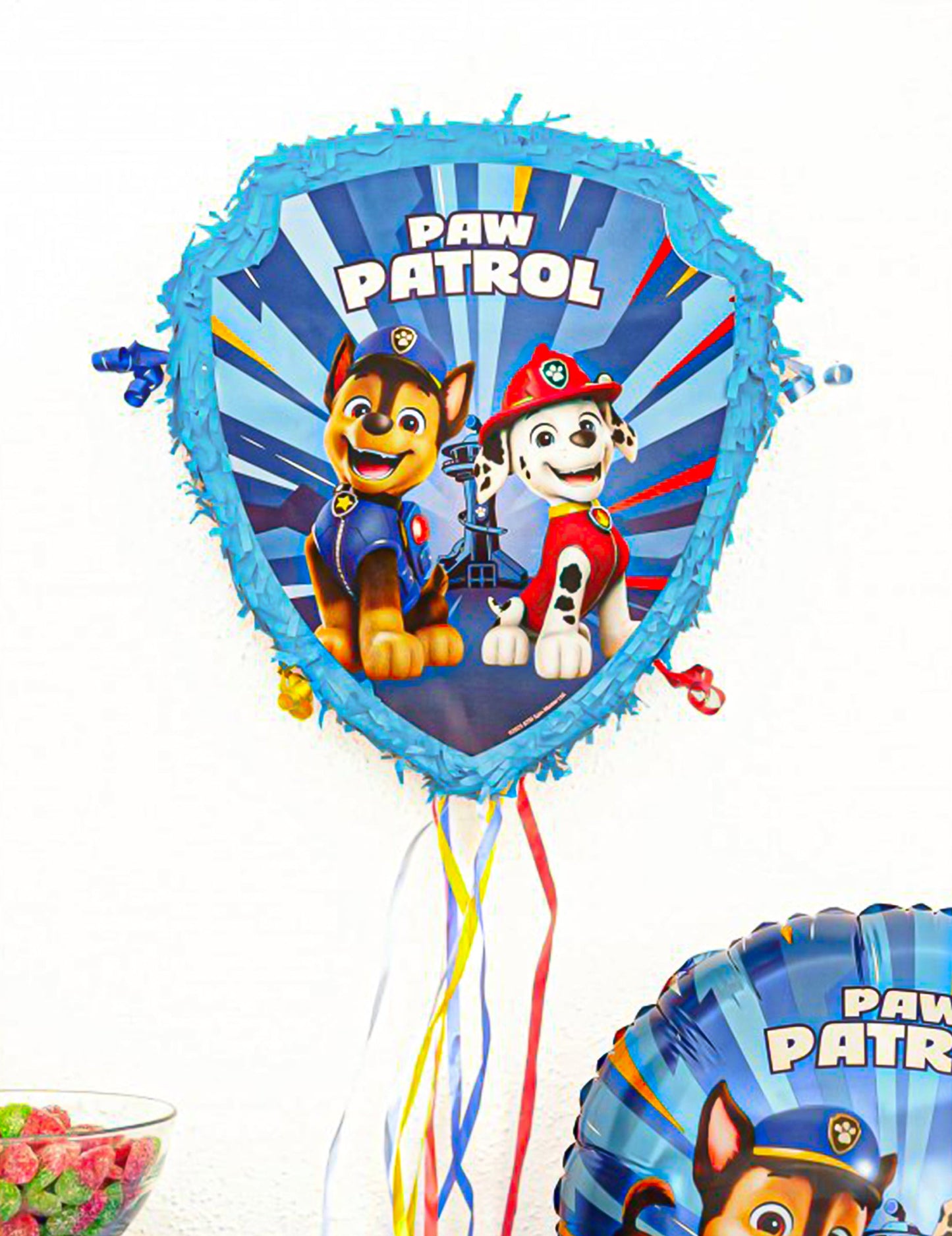 Piñata bleue à tirer Pat'patrouille™ 33 x 38 cm