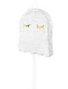 Piñata fantôme pour Halloween blanche et dorée