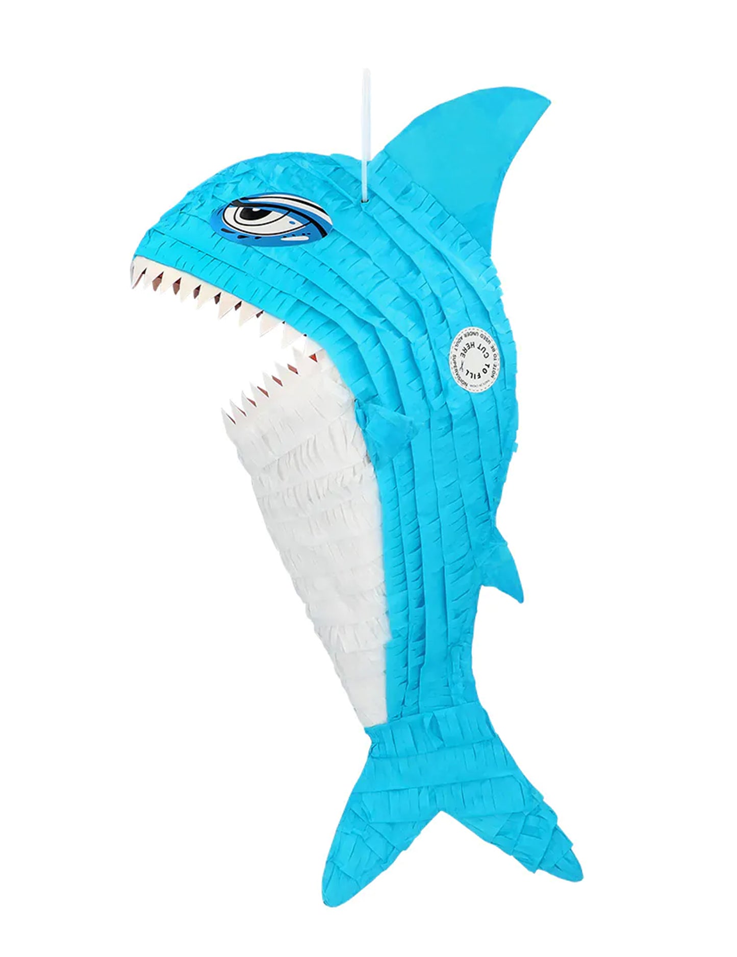 Piñata Hai blau-weiß 62 cm