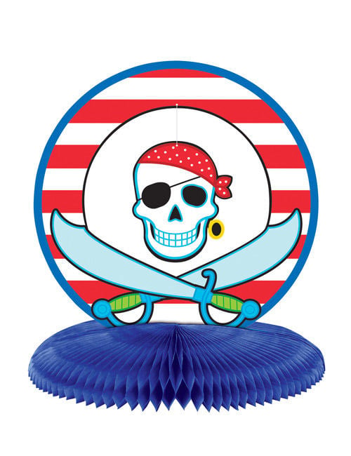Décoration de table pirate pour fête rouge blanc et bleu