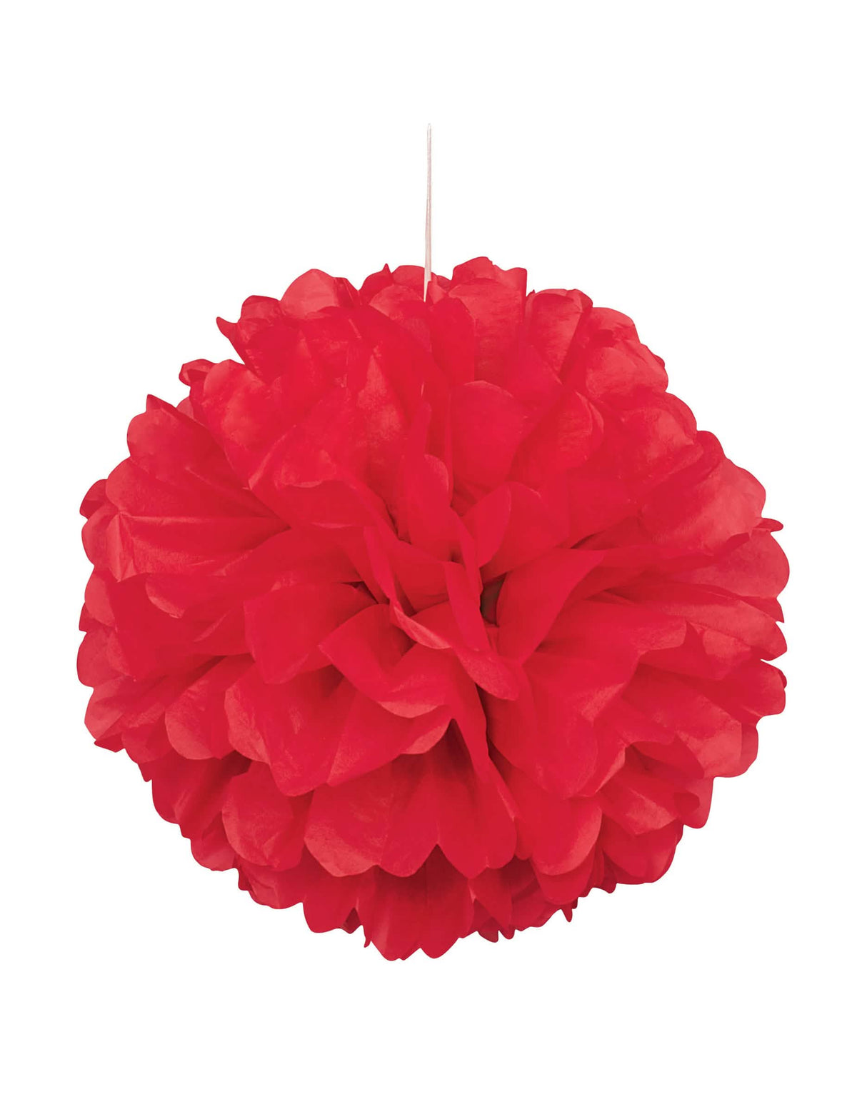Hängepompom aus Rotem Papier