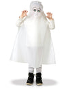 Poncho fantôme pour enfant blanc avec visage en filet