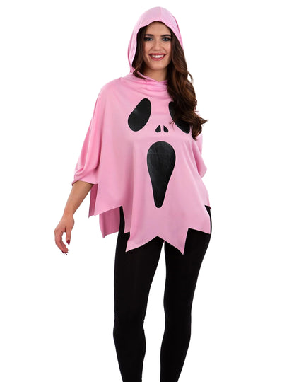 Geister-Poncho in Rosa für Erwachsene