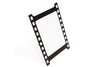 Porte menu cinéma noir en bois bobine