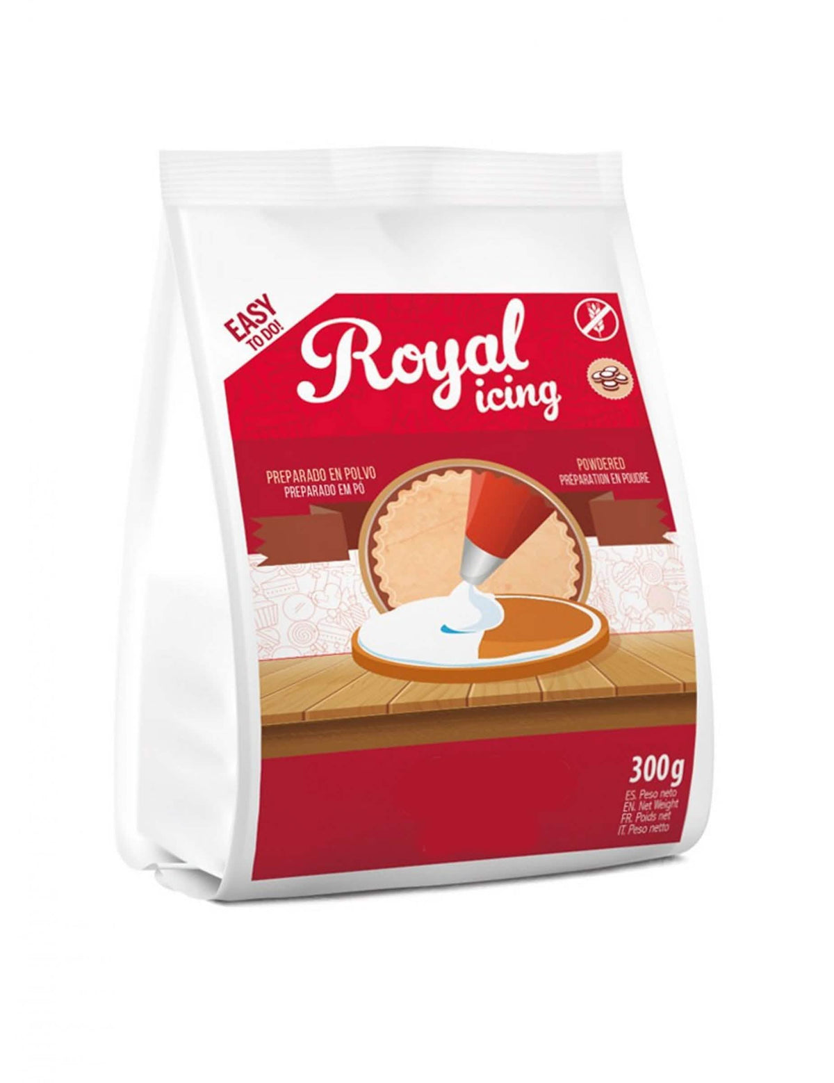 Préparation en poudre glaçage royal pour décoration et nappage blanc