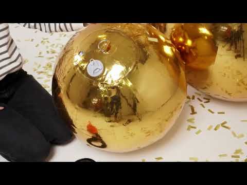 Ballon géant boule miroir iridescente 100 cm
