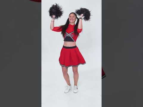 Déguisement luxe pompom girl rouge femme