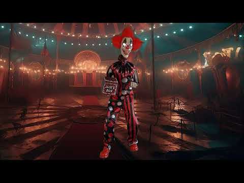 Décoration animée clown maléfique avec mouvements 175 cm