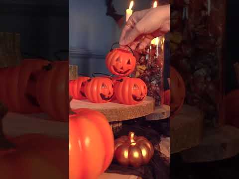 6 Mini seaux citrouilles d'Halloween 6,5 x 5 cm
