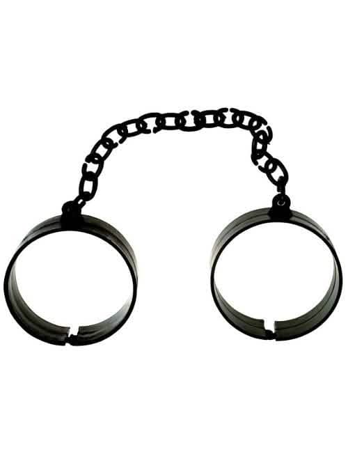 Menottes de prisonnier pour adulte noires