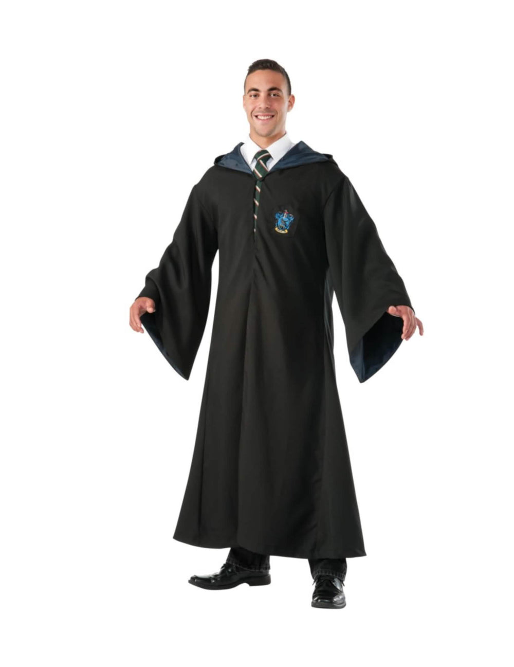 Réplique luxe robe de sorcier Serdaigle pour adulte noire et bleue