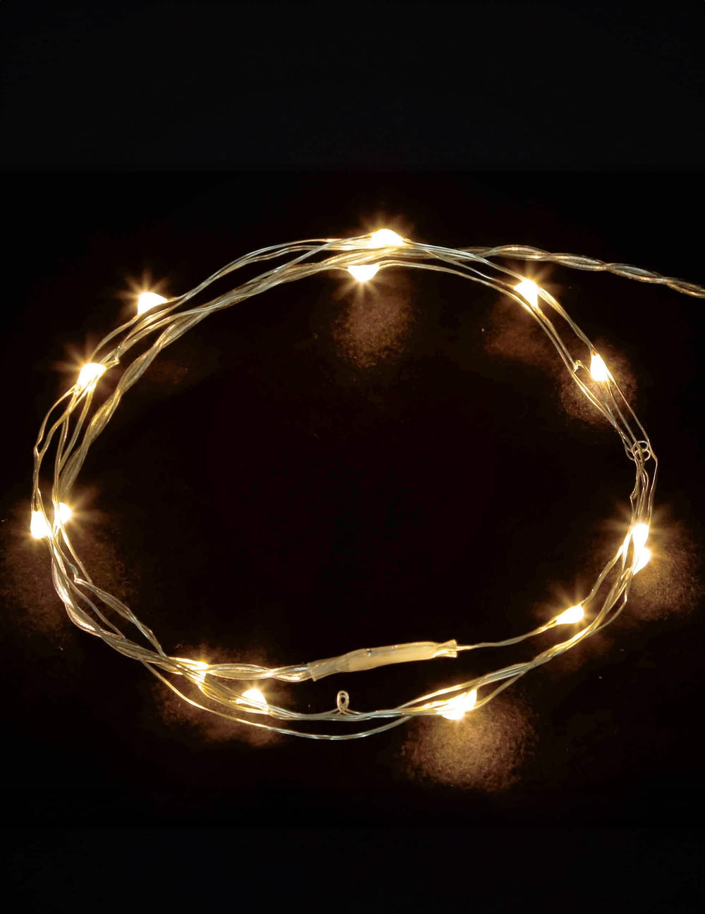 Détail des leds allumées du rideau lumineux blanc chaud pour extérieur 90 led 8 modes