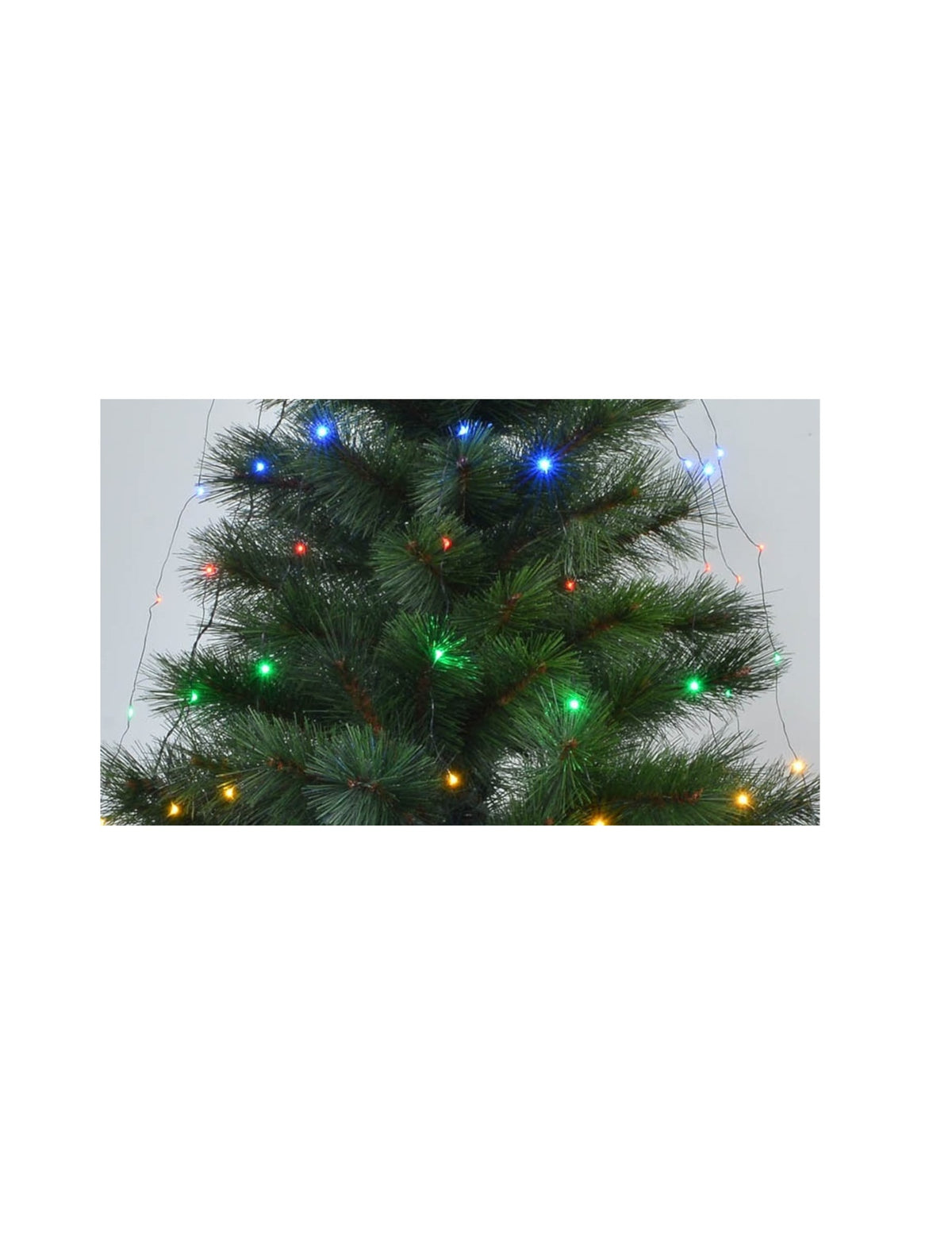 Rideau lumineux multicolore pour sapin à 240 LED gouttes
