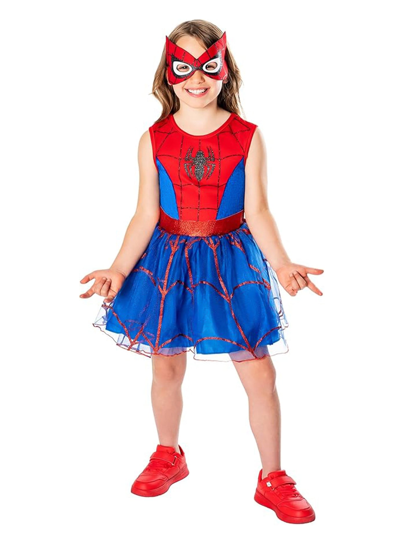 Vue de face de la robe tutu Spider-man