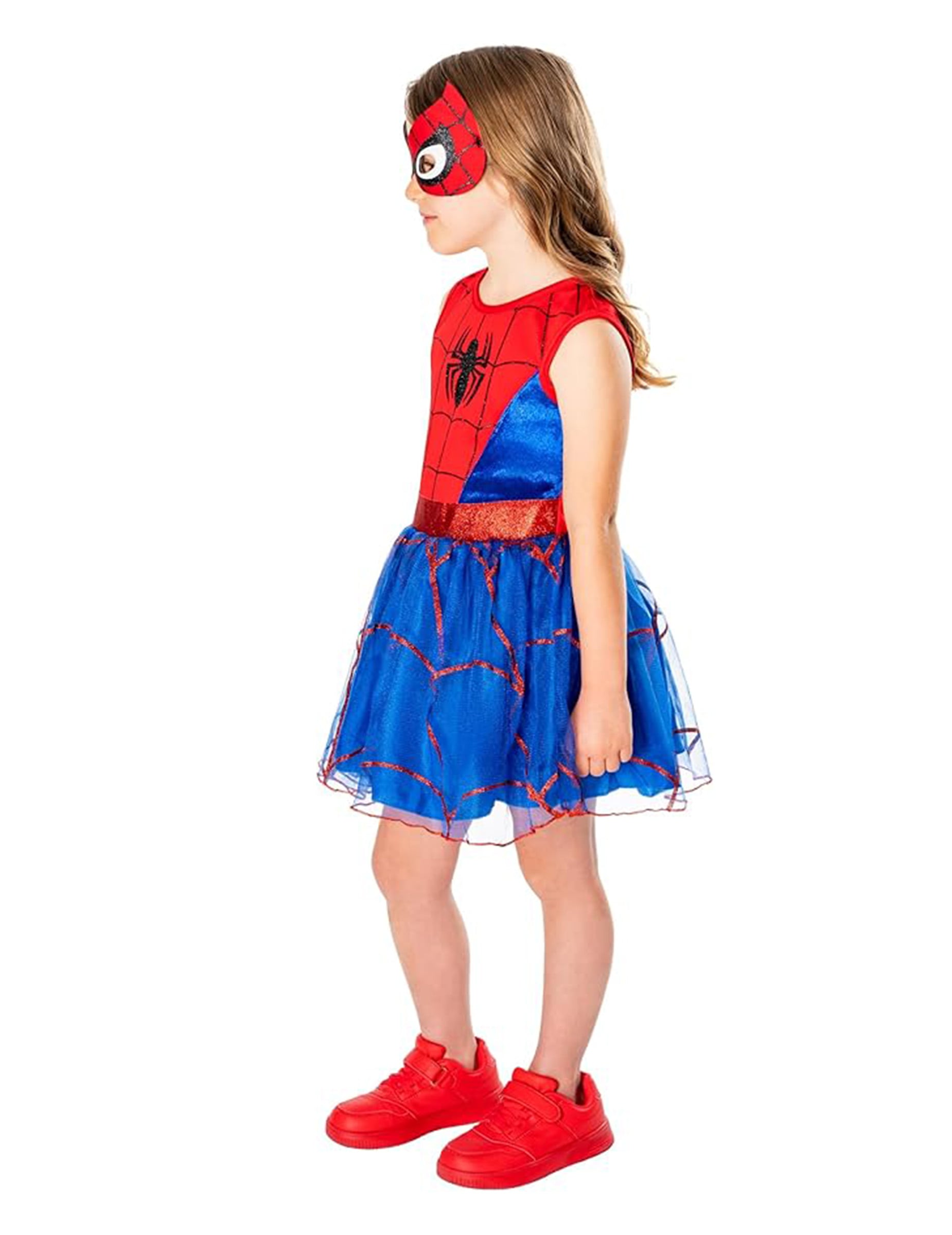 Vue de profil de la robe tutu Spider-man