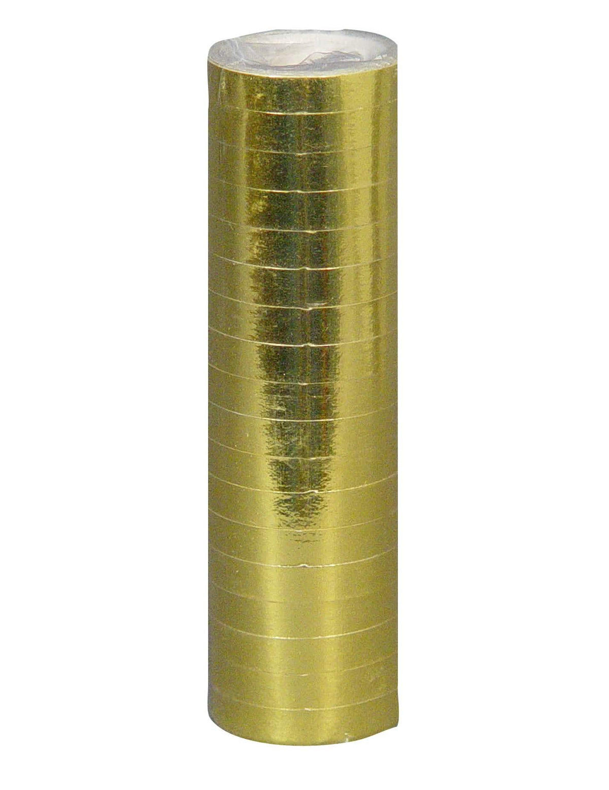 Rouleau de serpentins or pour fête or métallisé