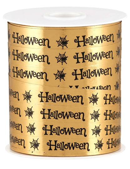Halloween Dekoband in Gold-Optik 10 mm x 25 m