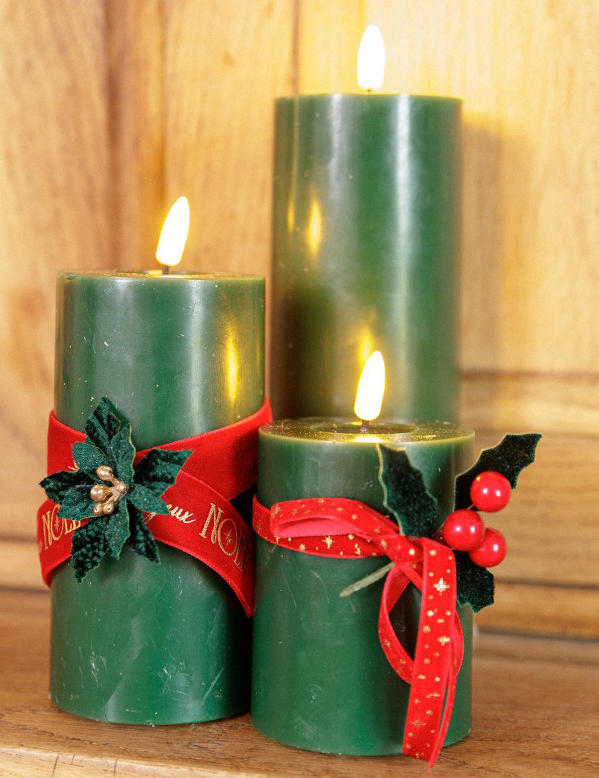 Frohe Weihnachten Samtband, rot & gold, 2,5 cm x 3 m