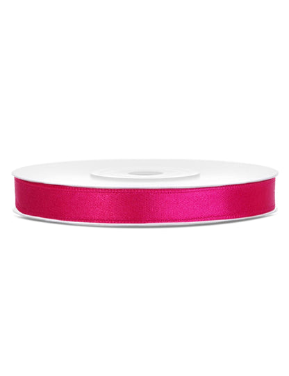 Ruban satin fuchsia 0.6 cm x 25 m