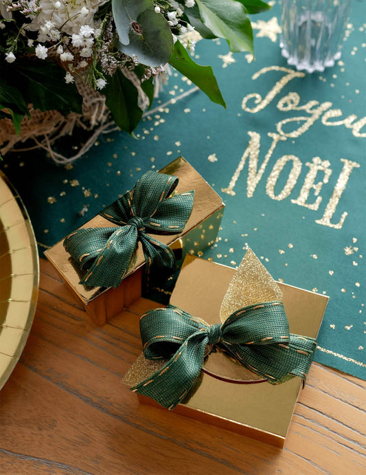 Geschenkband in Tannengrün 2,5 cm x 3 m