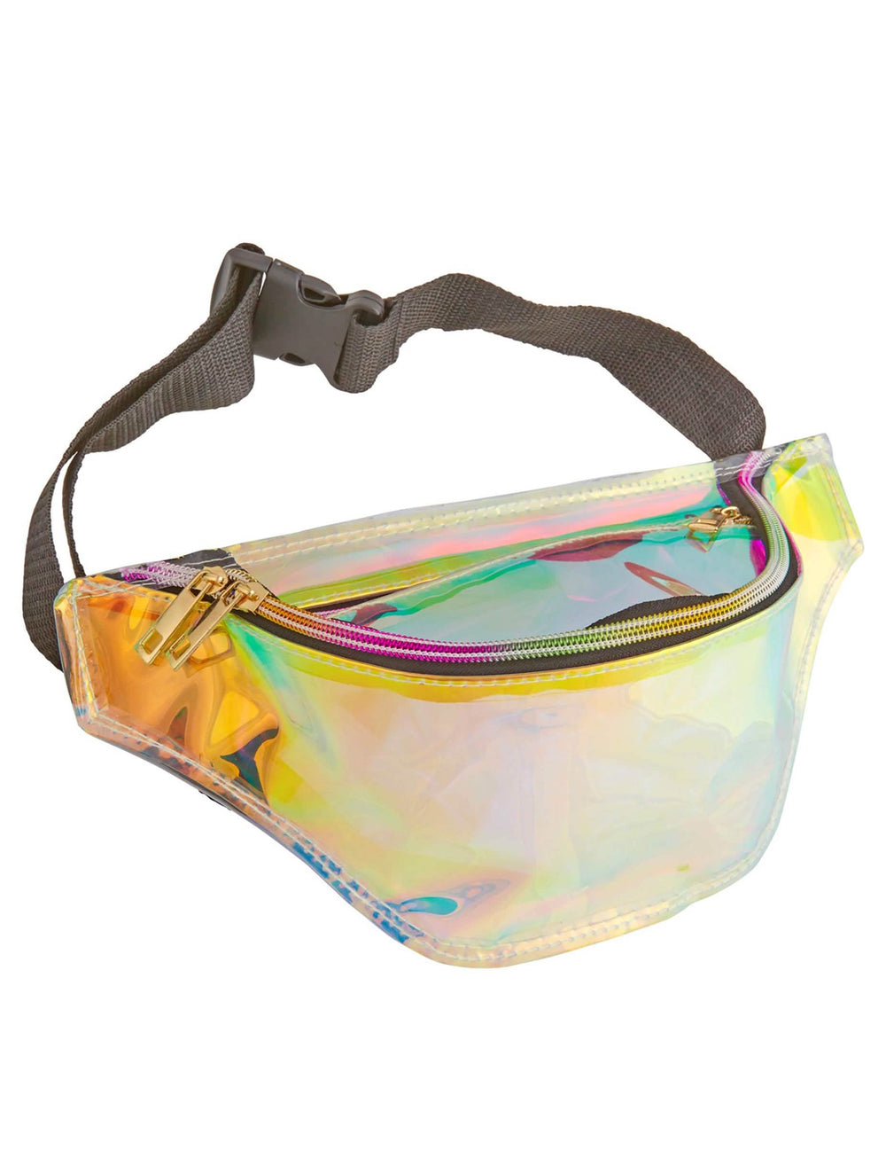 Sac banane holographique années 80 pour adulte irisé multicolore