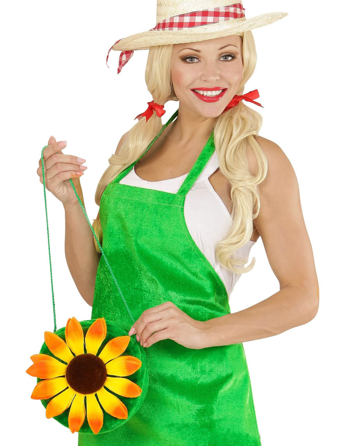 Hippie-Tasche für Damen Grün mit Sonnenblume