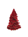 Weihnachtsbaum aus Samt in Rot und Gold 12 x 16 cm