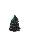 Kleiner Deko-Weihnachtsbaum Samt dunkelgrün & gold 10 x 12 cm
