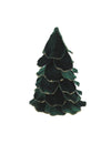 Weihnachtsbaum-Aufsteller aus Samt in Dunkelgrün & Gold 12 x 16 cm