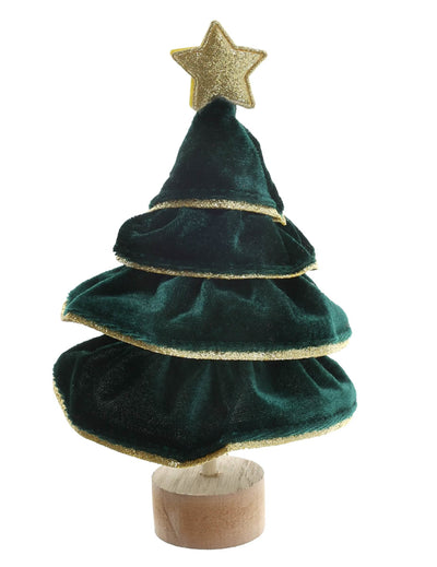 Deko-Tannenbaum mit Glitzer Tannengrün 10 x 18,5 cm