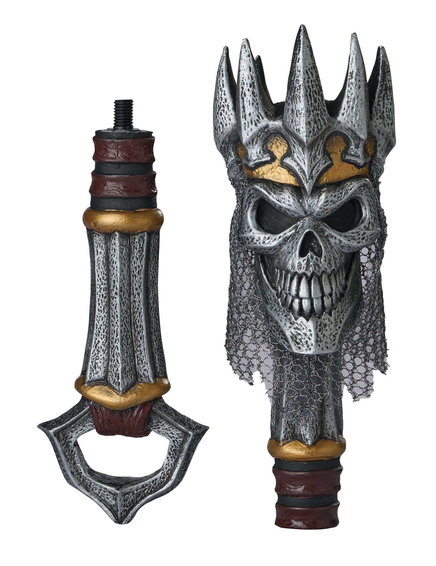 Détail du système d'assemblage du sceptre roi des morts