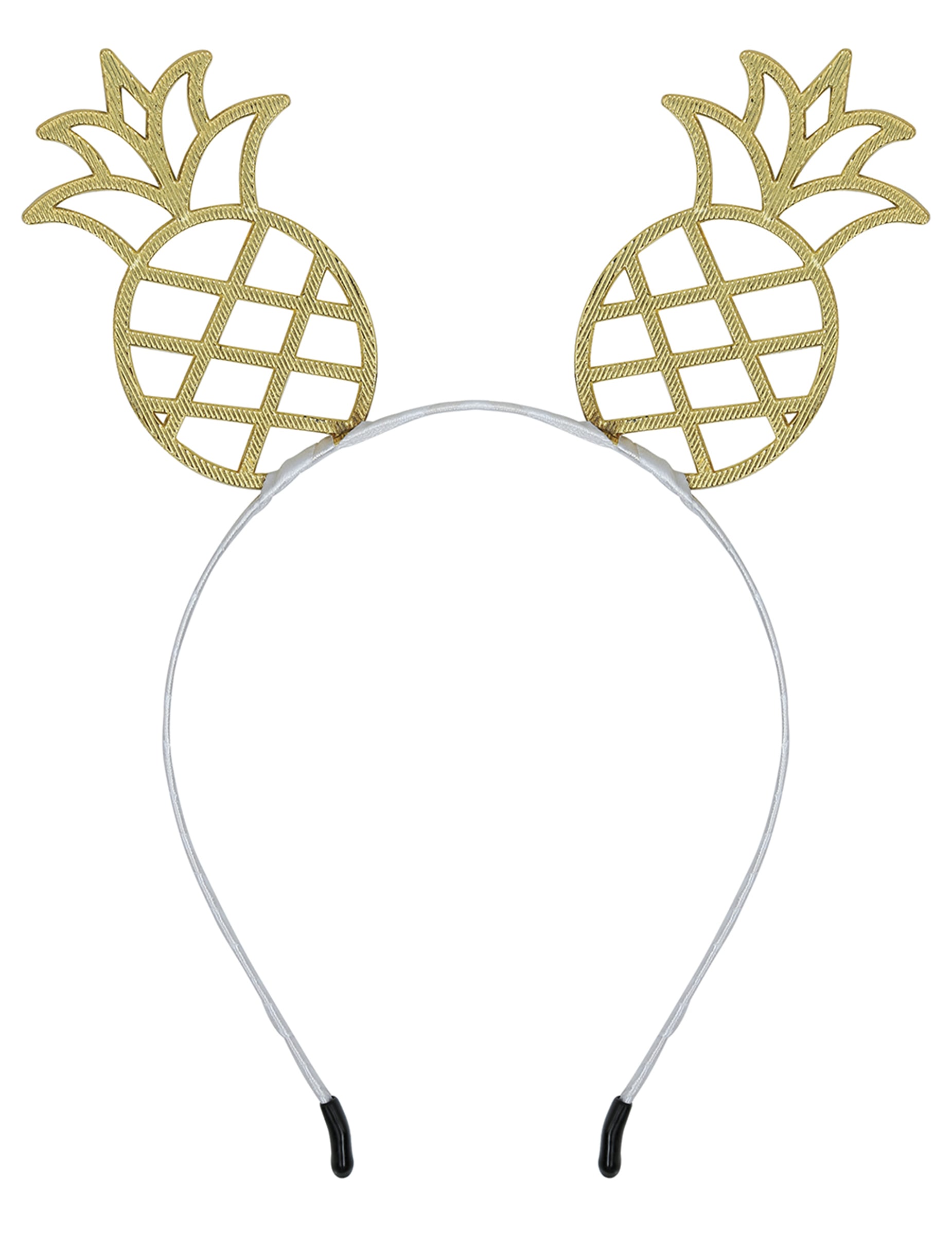 Vue d'ensemble du serre-tête ananas en métal pour adulte